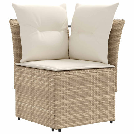Møbel sæt 7 stk. Beige og creme PE Rattan