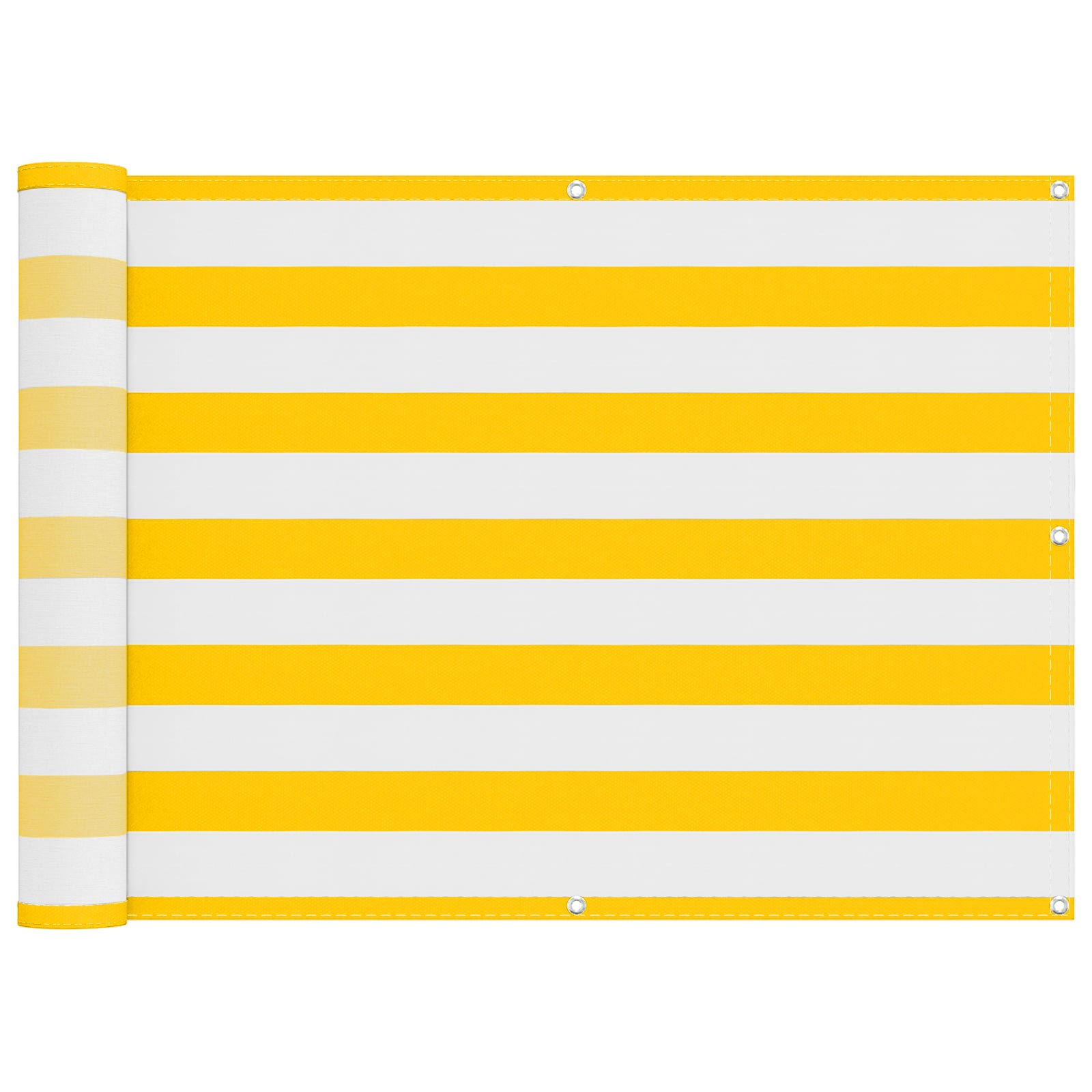 Altan Skærm Gul og Hvid 75 x 200 cm PU belagt oxford alu