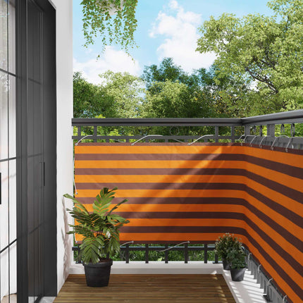 Altan Skærm 100 x 600 cm Oxford stof Rektangulær Orange og Brun