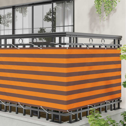 Altan Skærm 100 x 600 cm Oxford stof Rektangulær Orange og Brun