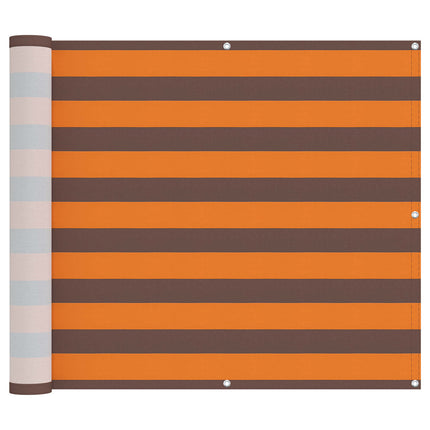 Altan Skærm 100 x 600 cm Oxford stof Rektangulær Orange og Brun