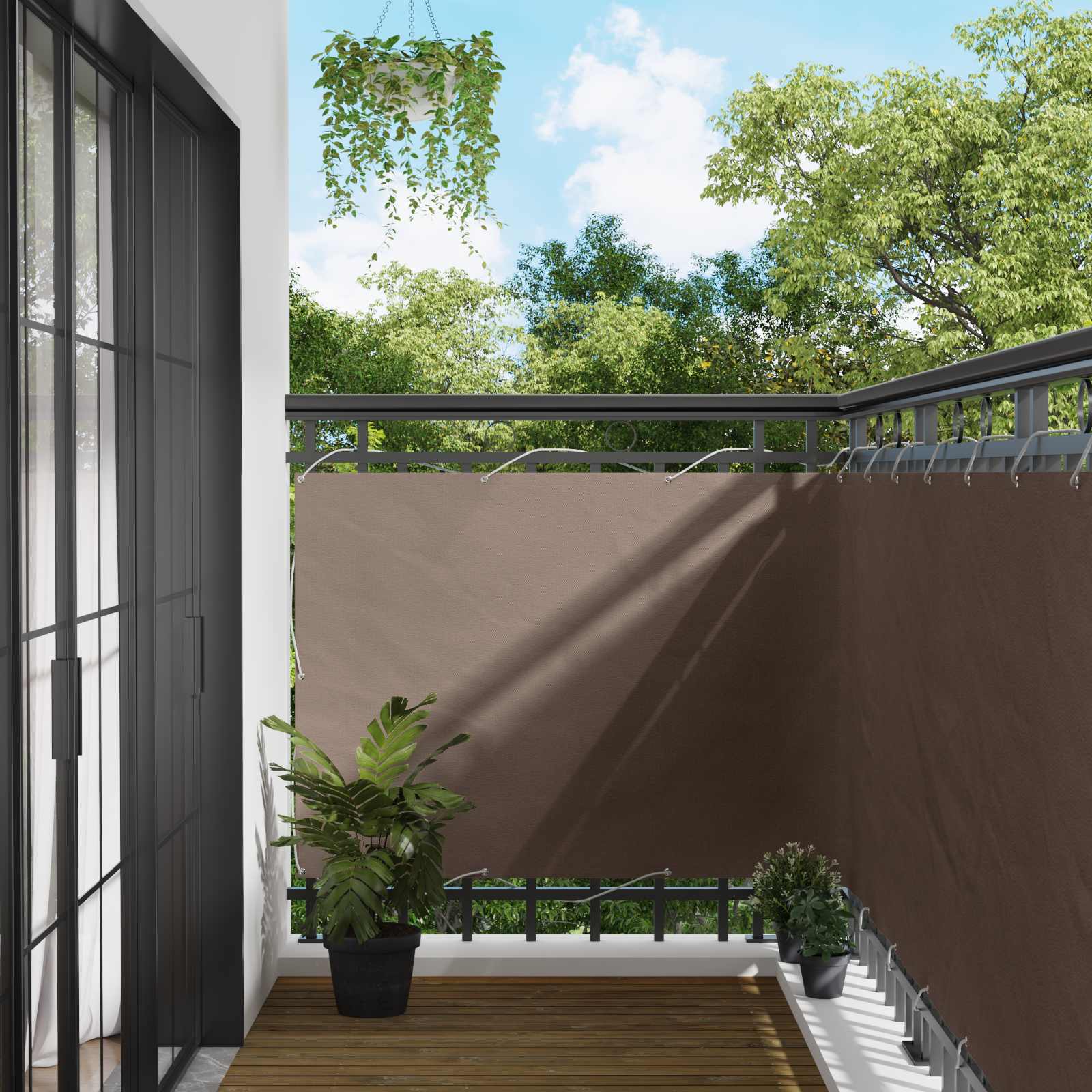 Altan Skærm 120 X 200 Cm Pu Belagt Oxford Alu - Vidaxl