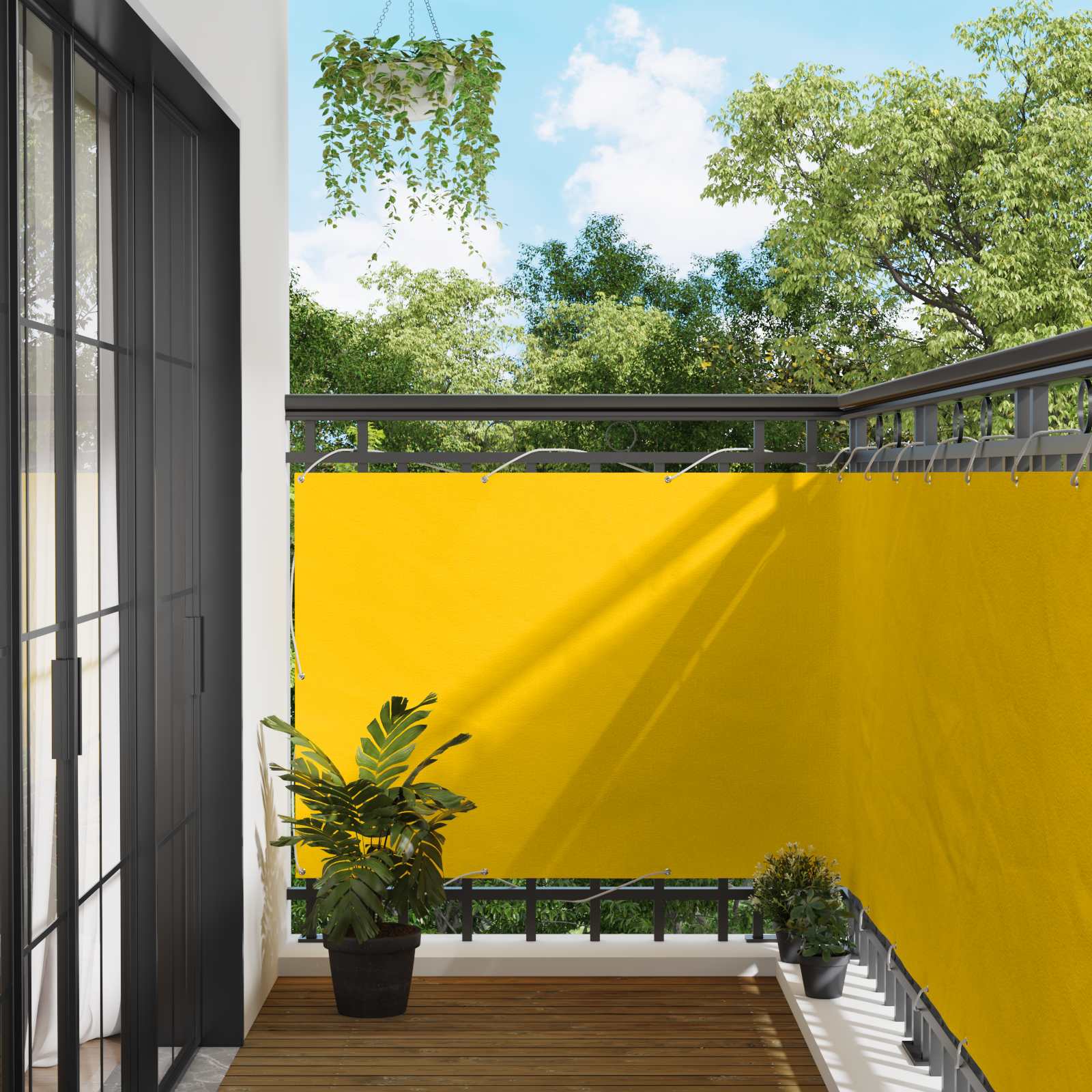 Altan Skærm Gul 110 X 300 Cm Oxford Stof - Vidaxl