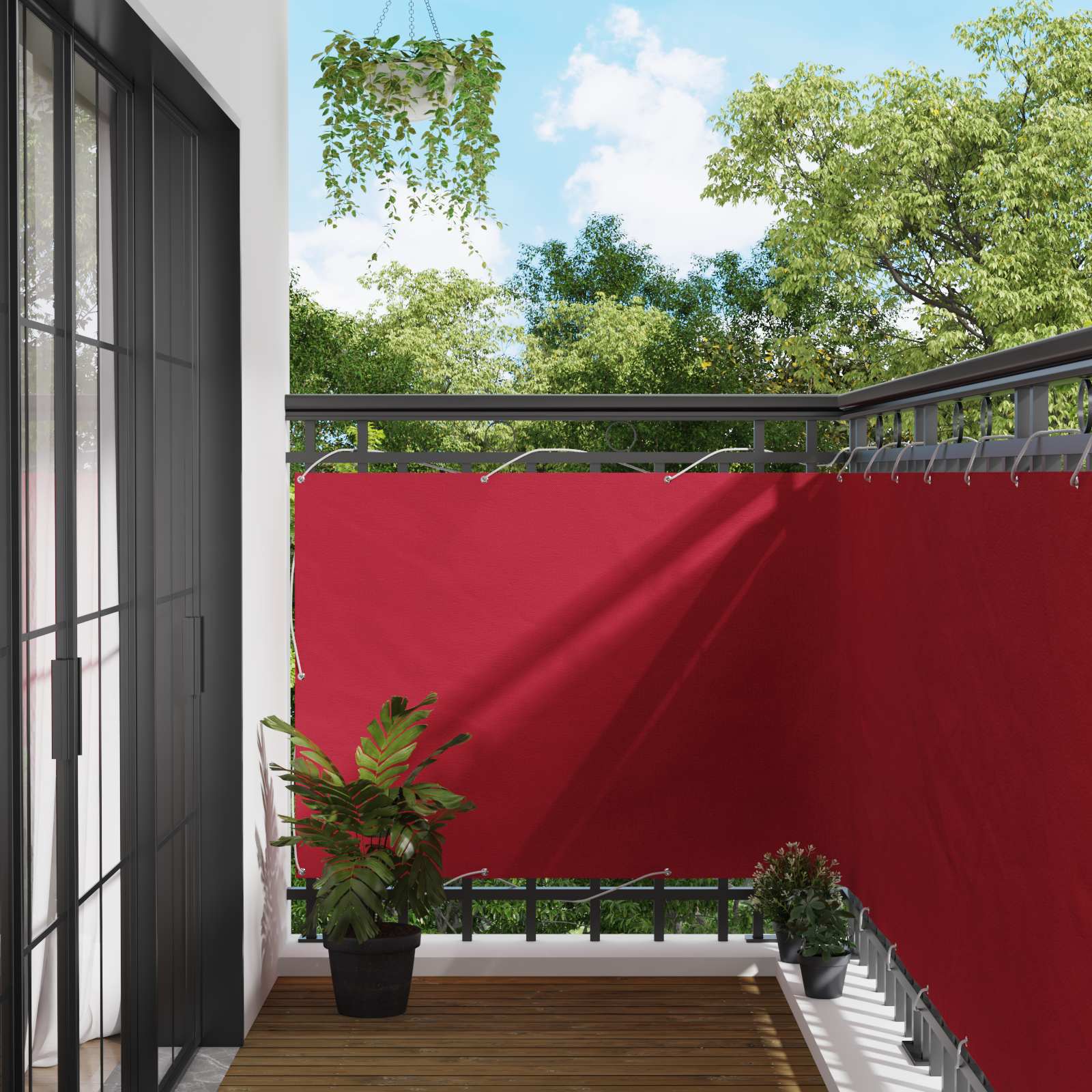 Altan Skærm Rød 110 X 300 Cm Oxford Stof - Vidaxl