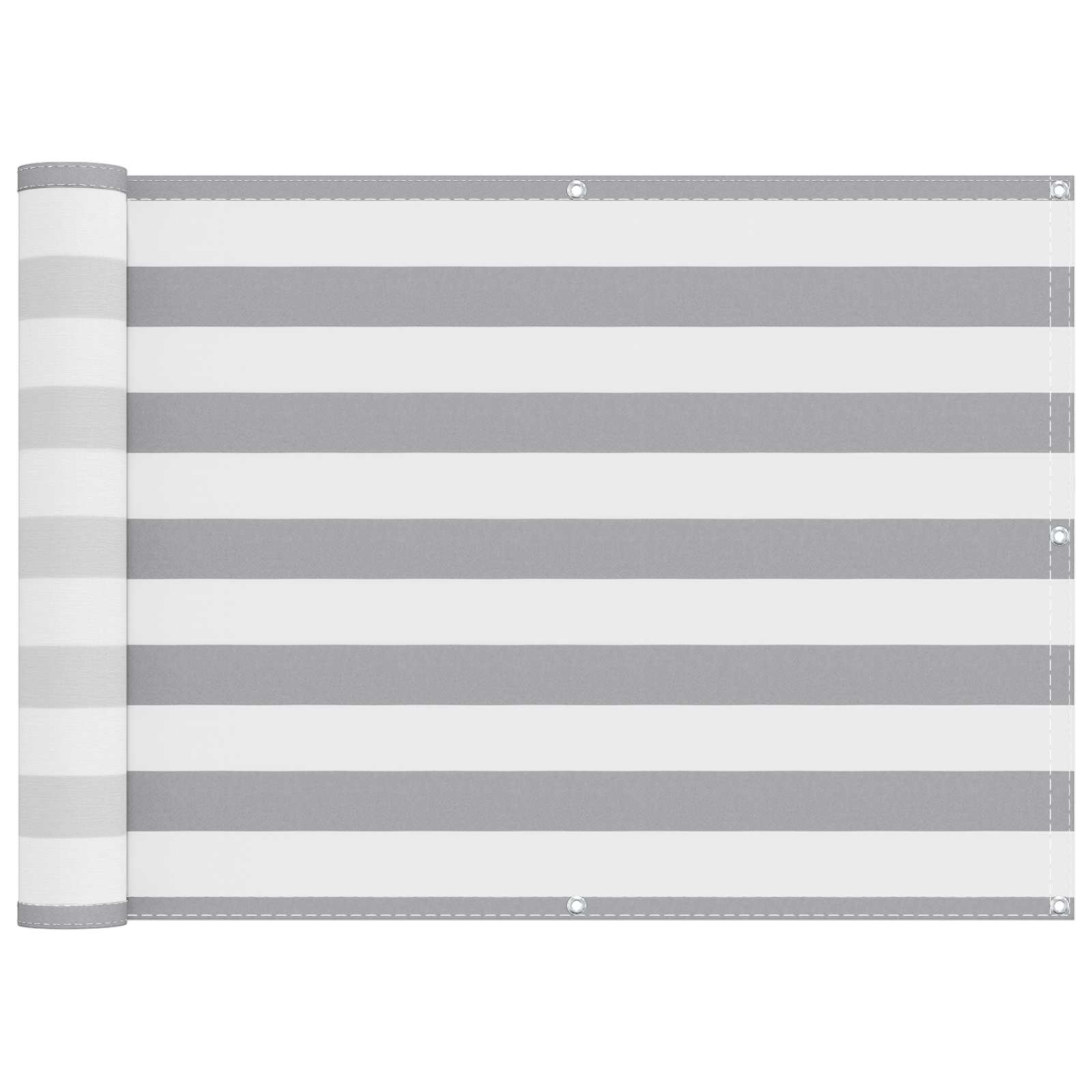 Altan Skærm Lys Grå og Hvid 75 x 600 cm PU belagt oxford alu