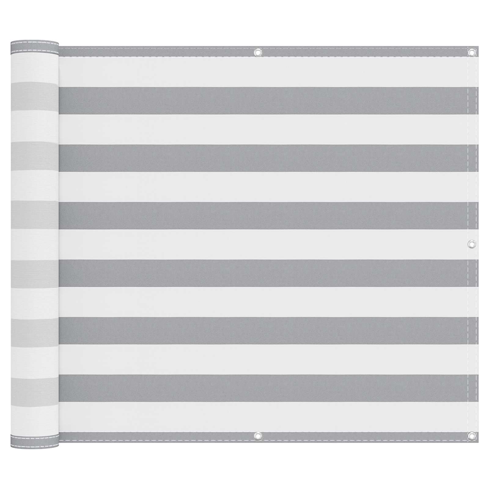 Altan Skærm Lys Grå og Hvid 90 x 1000 cm PU belagt oxford alu