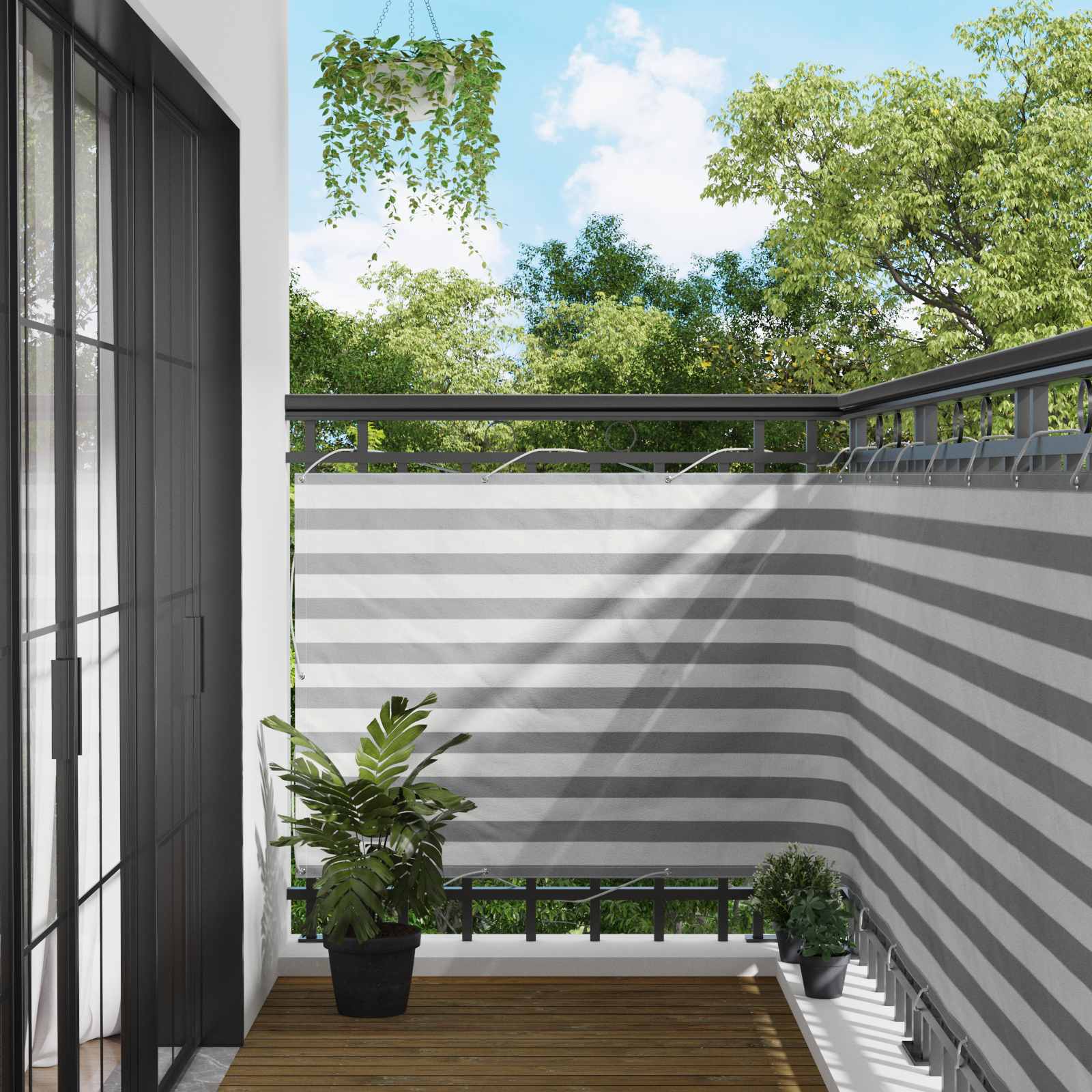 vidaXL Altan Skærm 110 x 600 cm Oxford stof Rektangulær