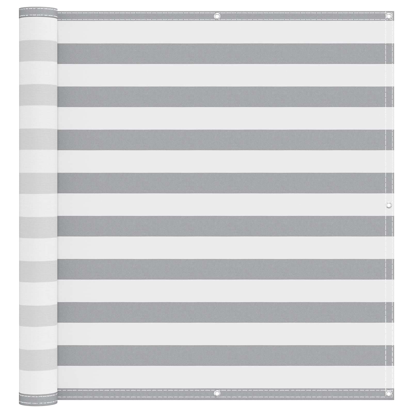 Altan Skærm Lys Grå og Hvid 120 x 1000 cm PU belagt oxford alu