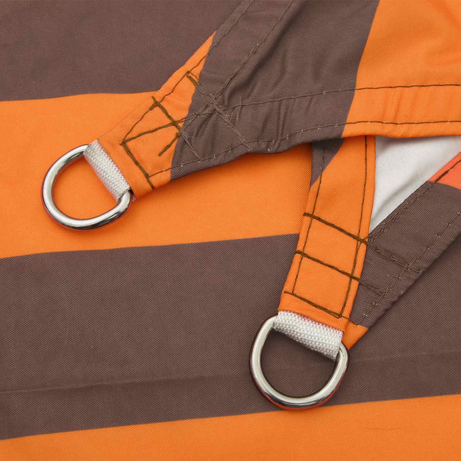 Solskygge sejl Orange og Brun 3 x 3 x 3 m 100% polyester Oxford