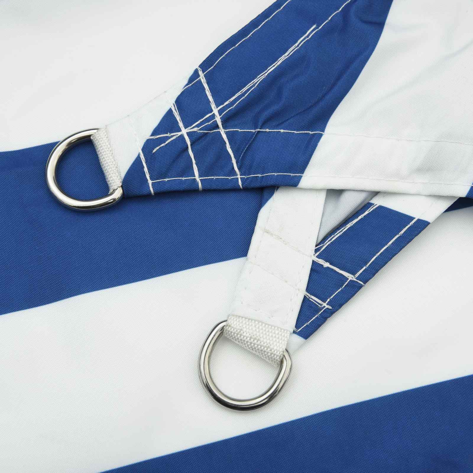 Solskygge sejl Blå og Hvid 3 x 4 x 4 m 100% polyester Oxford