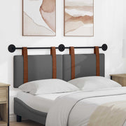 Hængende Hovedgavl Ensfarvet Mørkegrå 130 x 55 x 5 cm Antik PU