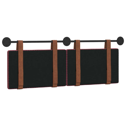 Hængende Hovedgavl Vægmonteret Vinrød 130 x 55 x 5 cm Antik PU