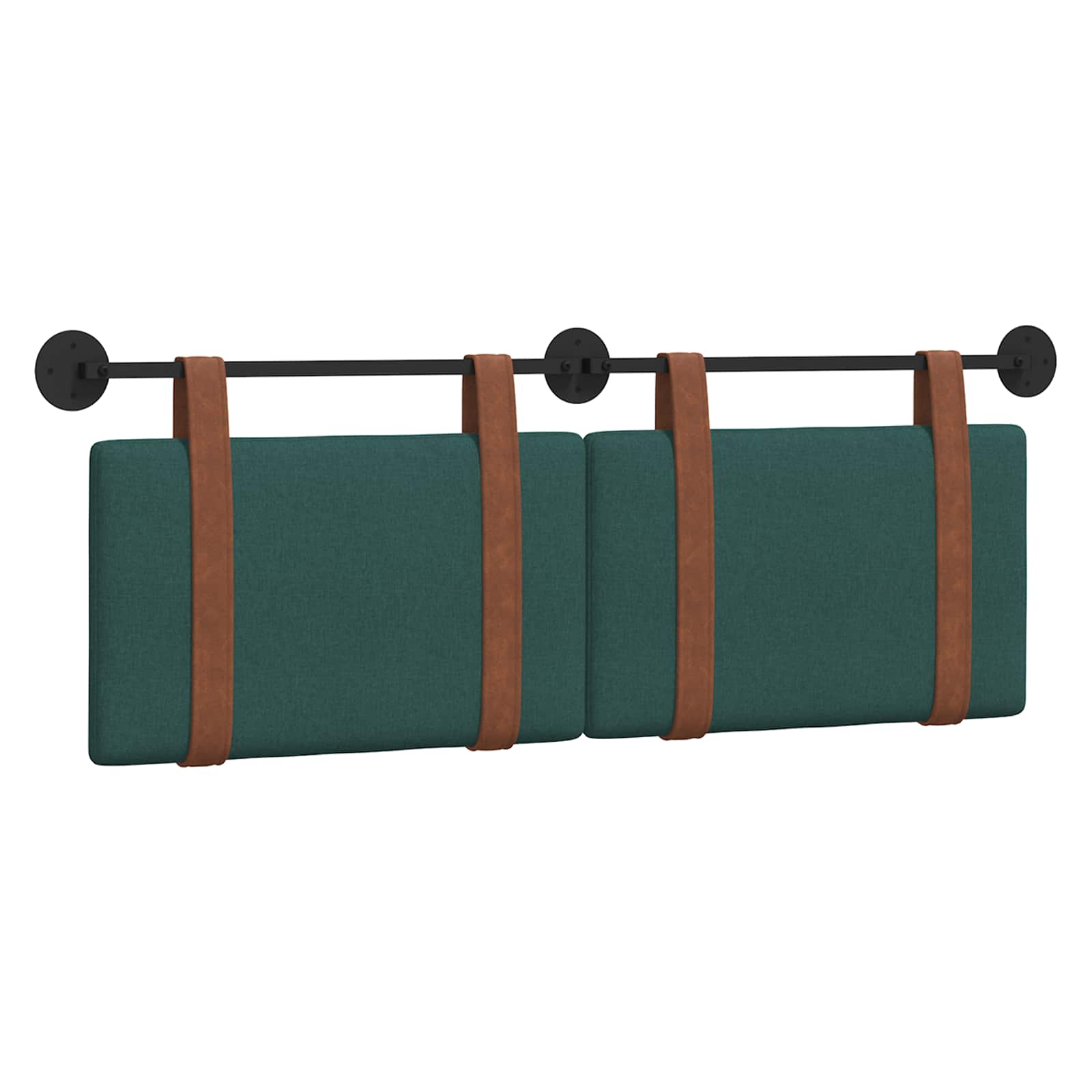 Hængende Hovedgavl Ensfarvet Mørkegrøn 130 x 55 x 5 cm Antik PU