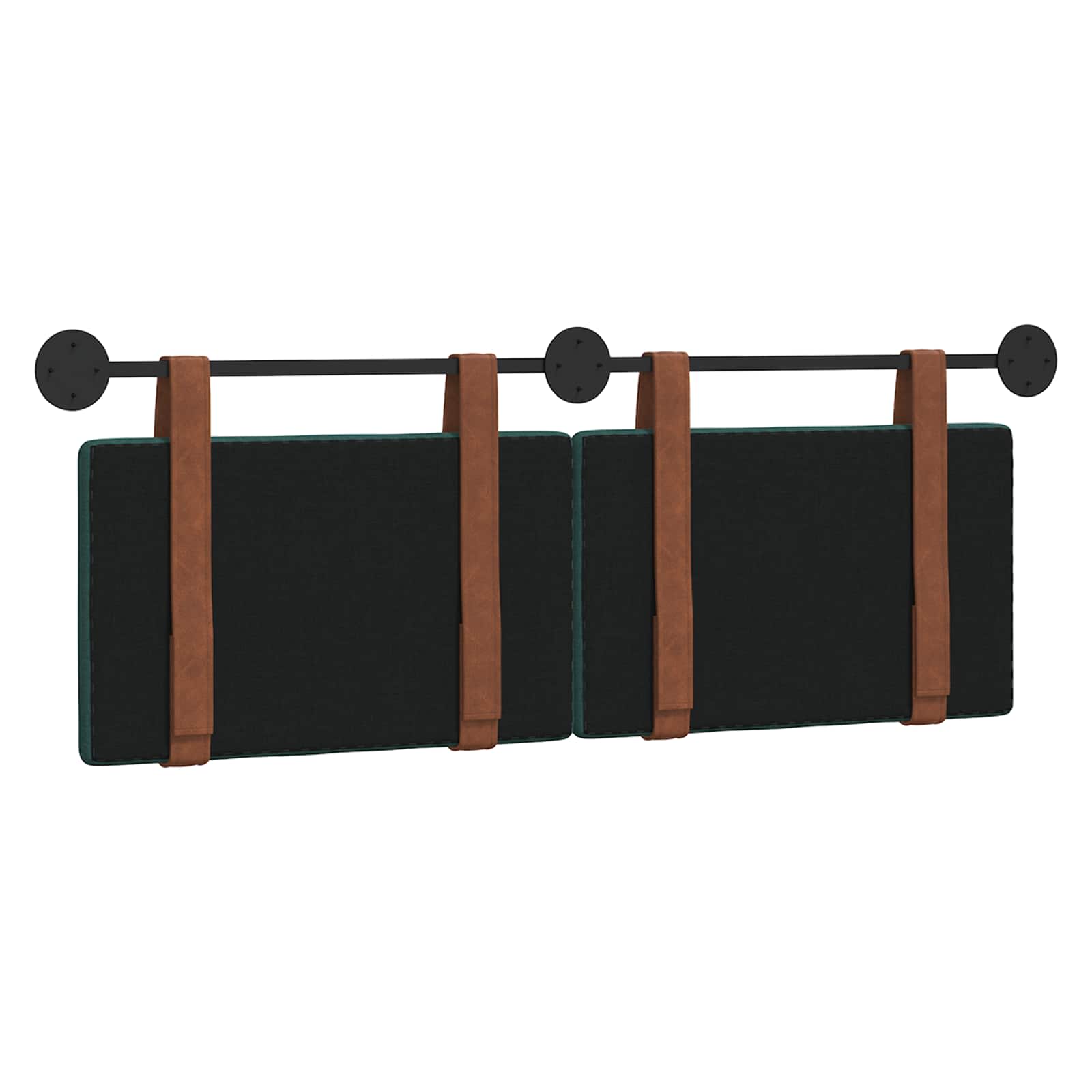 Hængende Hovedgavl Ensfarvet Mørkegrøn 130 x 55 x 5 cm Antik PU