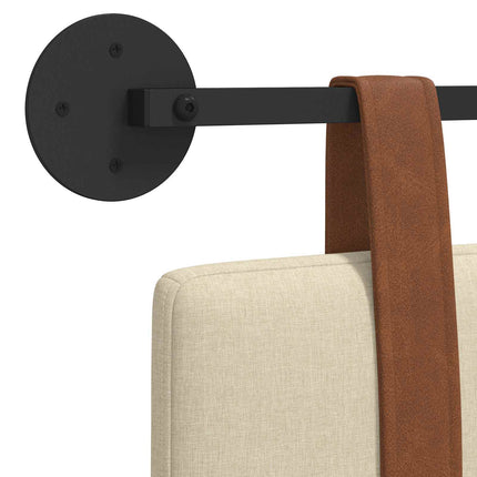 Hængende Hovedgavl Vægmonteret Creme 130 x 55 x 5 cm Antik PU