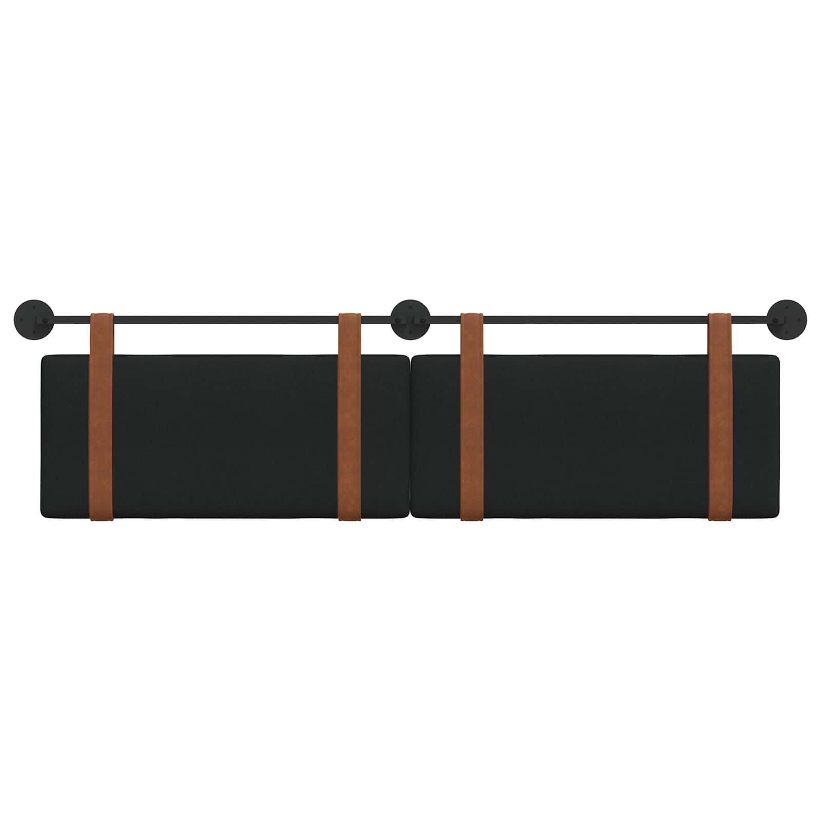 Hængende Hovedgavl Vægmonteret Sort 190 x 55 x 5 cm Antik PU