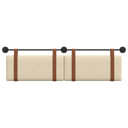 Hængende Hovedgavl Vægmonteret Creme 190 x 55 x 5 cm Antik PU