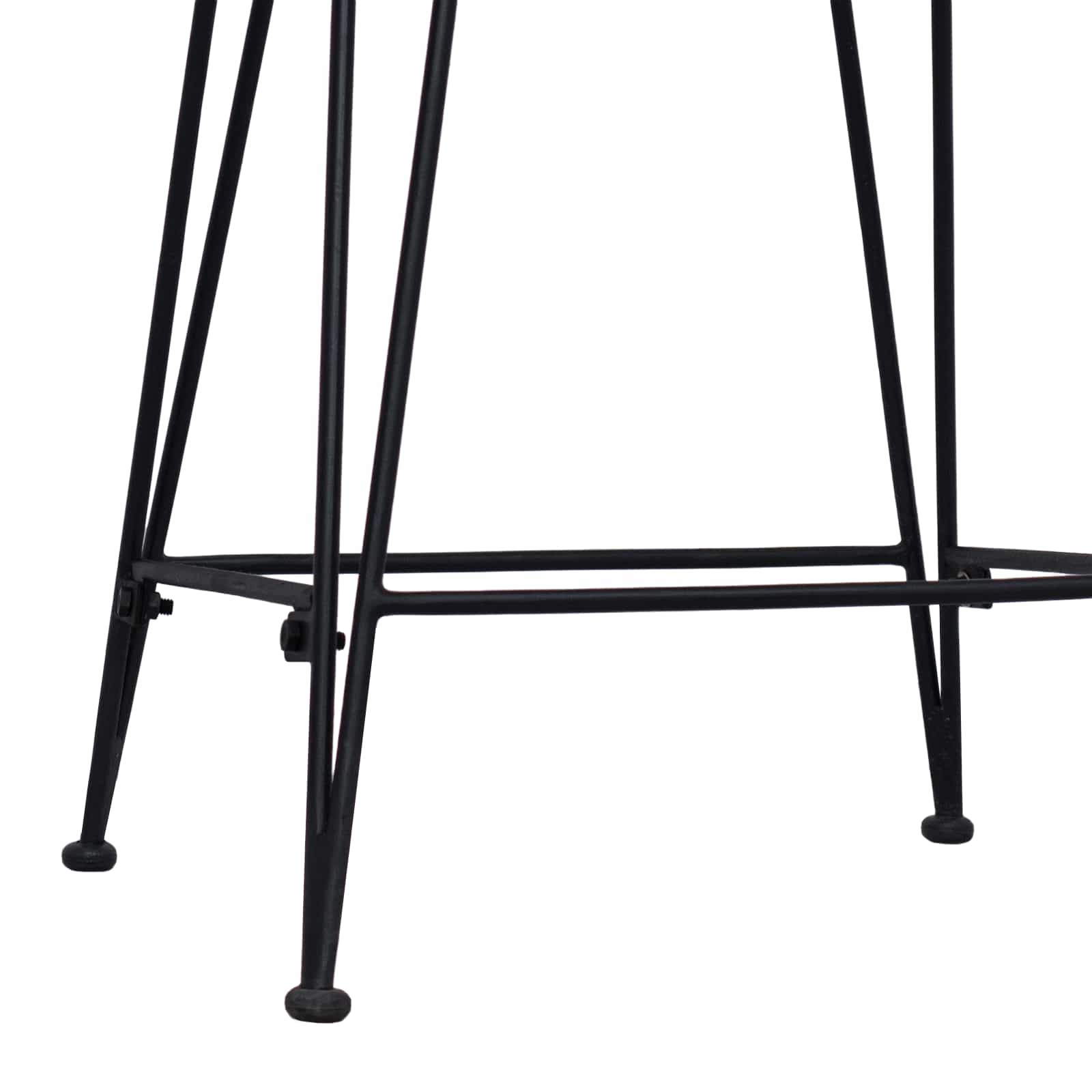 Barbænk 2 pcs Naturfarvet 44 x 45 x 76 cm Rattan og Stål