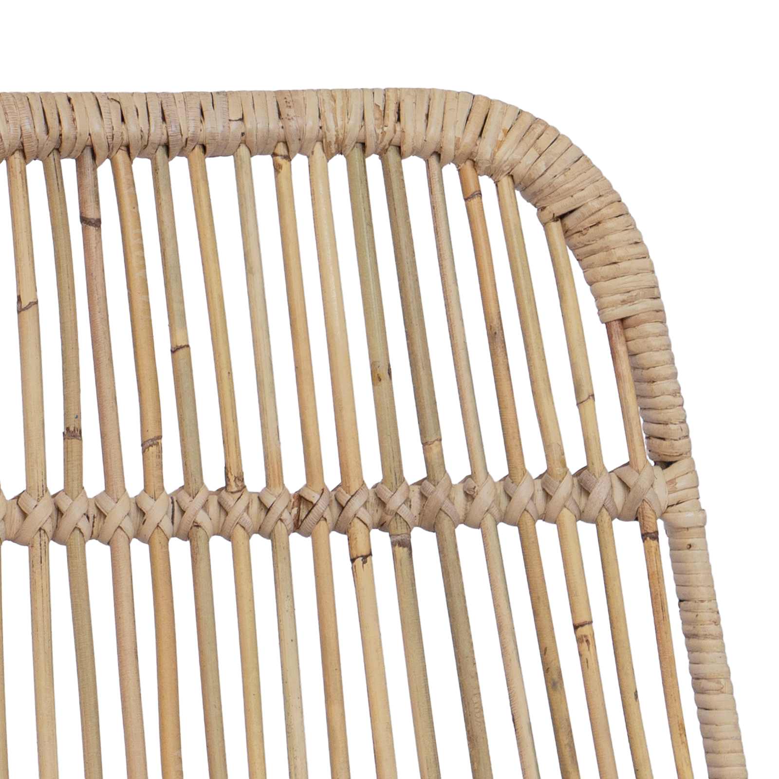 Barbænk 2 pcs Naturfarvet 44 x 55 x 109 cm Rattan og Stål
