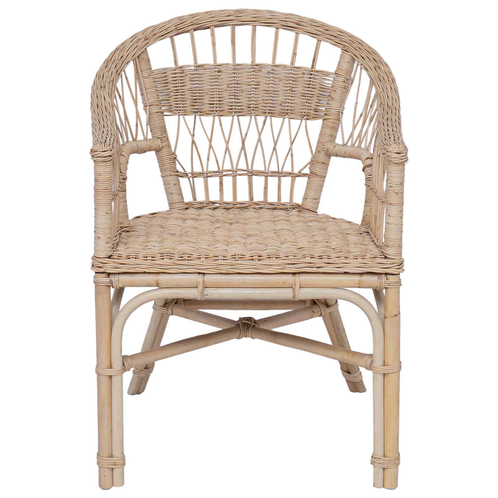 Staplestol Naturfarvet 60 x 60 x 81 cm Rattan