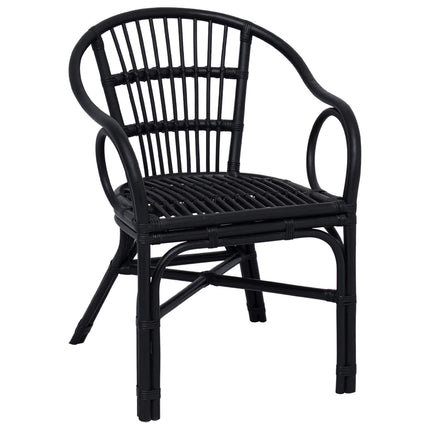 Staplestol Sort 58 x 60 x 81 cm Rattan