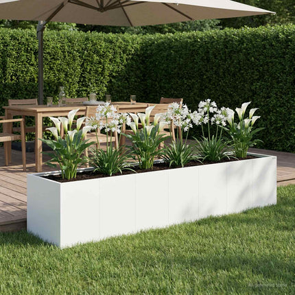 Have Blomsterkrukke Hvid 280 x 80 x 60 cm Koldvalset stål