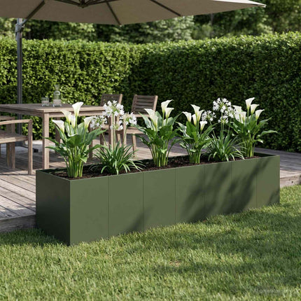 Have Blomsterkrukke Olivengrøn 280 x 80 x 60 cm Koldvalset stål
