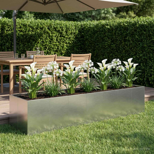 Have Blomsterkrukke Sølv 280 x 80 x 60 cm Galvaniseret stål