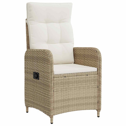 Udendørs spise sæt 3 stk. Beige og cremehvid polyrattan