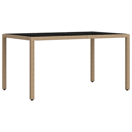 Udendørs spise sæt 7 stk. Beige og cremehvid polyrattan