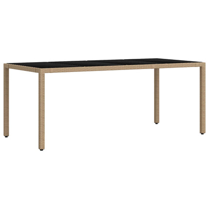 Udendørs spise sæt 9 stk. Beige og cremehvid polyrattan