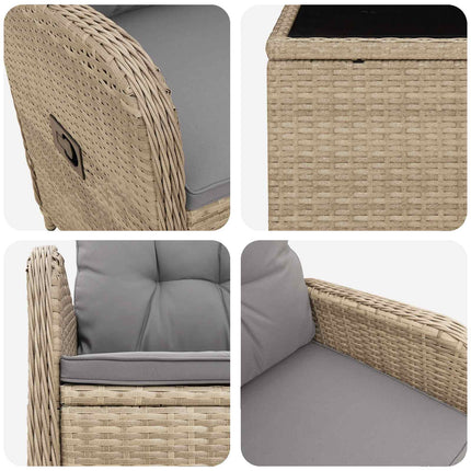 Have lounge sæt 2 stk. Beige og lys grå