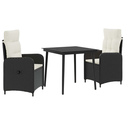 Sofa Bord Sæt 3 stk. Sort og Cremehvid