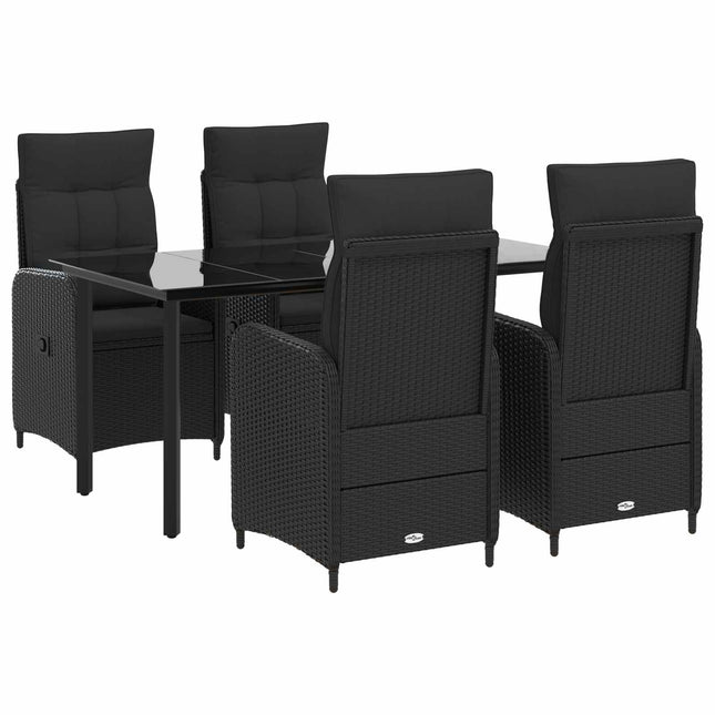 Sofa Bord Sæt 5 stk. PE rattan og pulverlakeret stål
