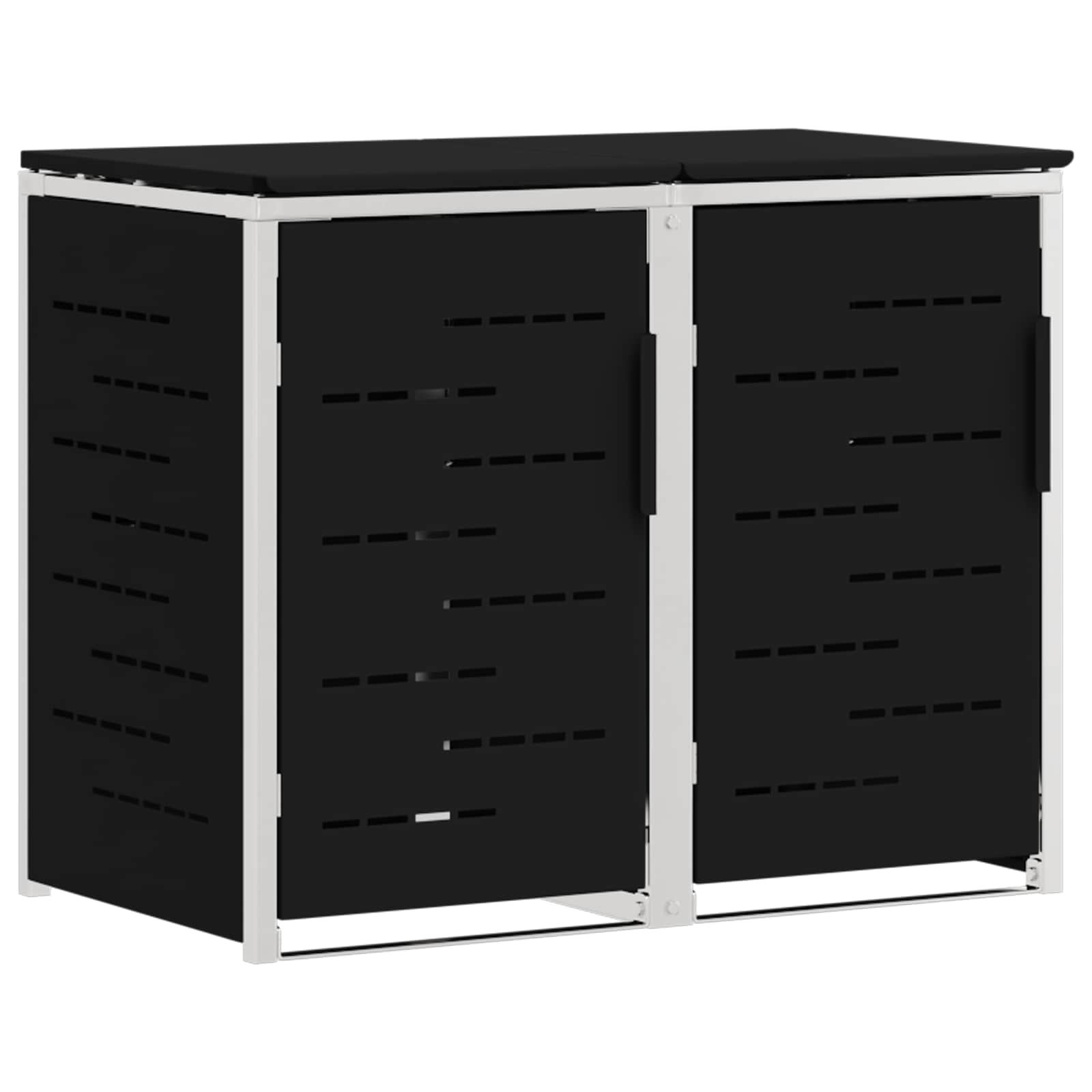 Skraldespand opbevaring Sort 138 x 77,5 x 112,5 cm