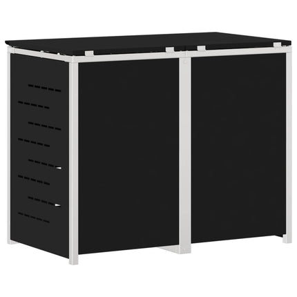 Skraldespand opbevaring for 2 Bins 240L Rustfrit stål Sort