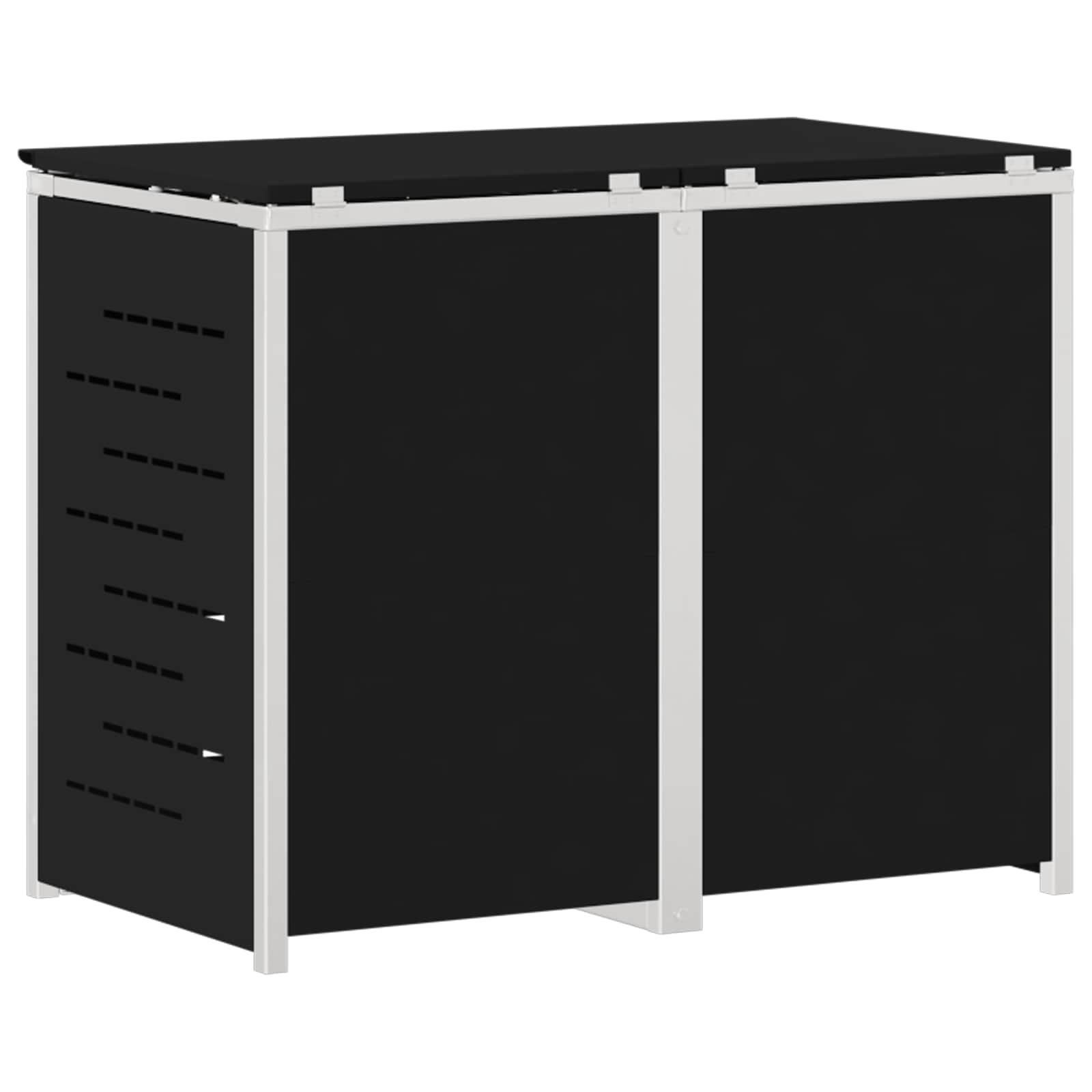 Skraldespand opbevaring Sort 138 x 77,5 x 112,5 cm