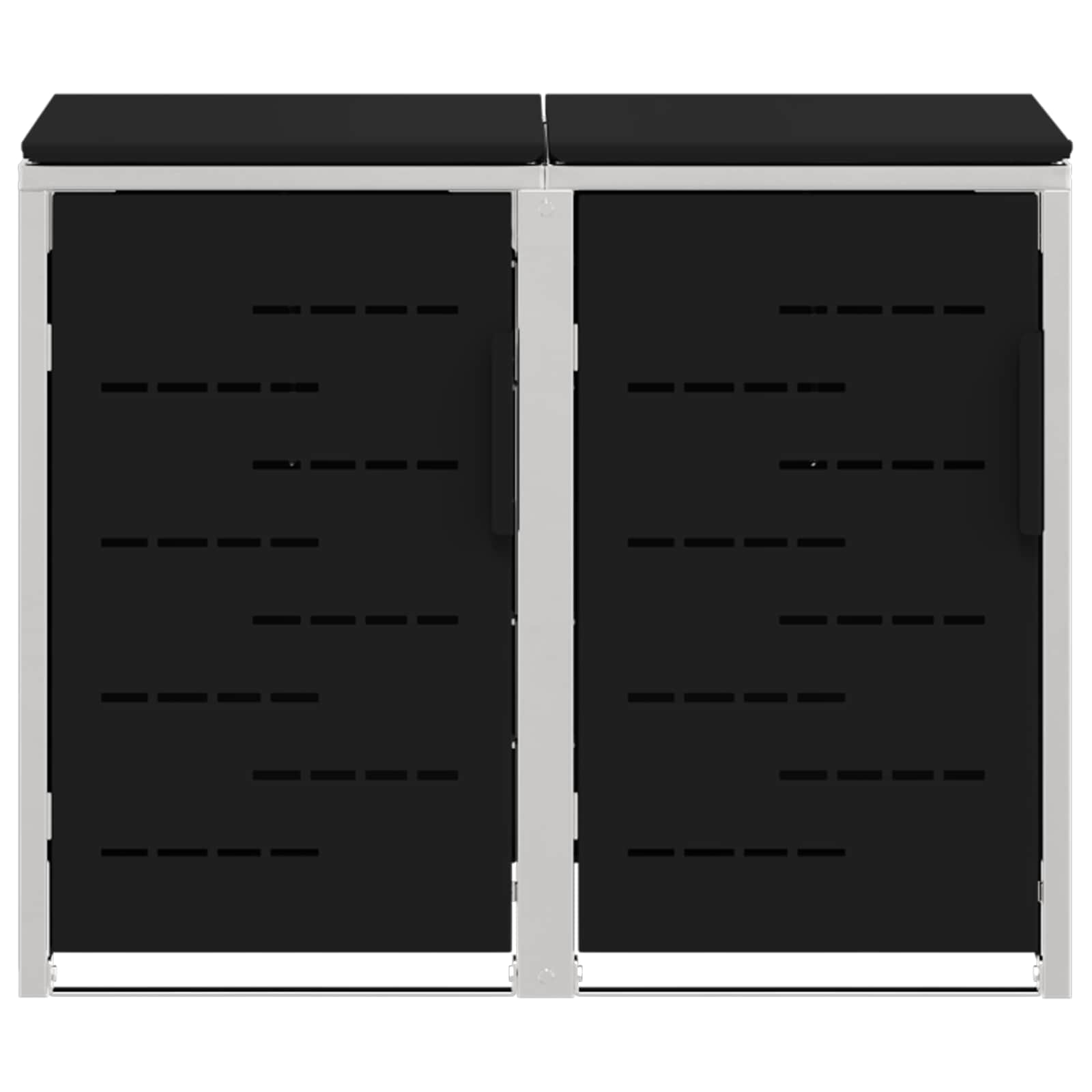 Skraldespand opbevaring Sort 138 x 77,5 x 112,5 cm
