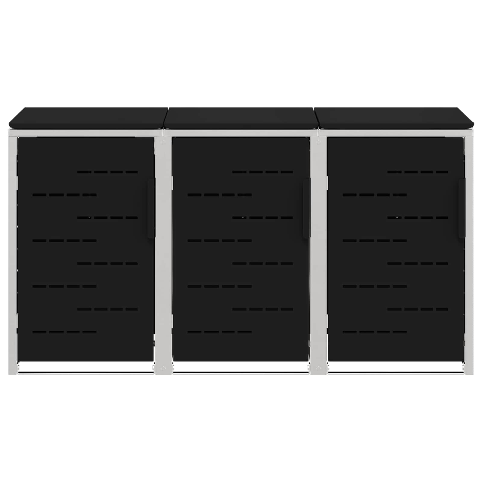 Skraldespand opbevaring Sort 207 x 77,5 x 112,5 cm