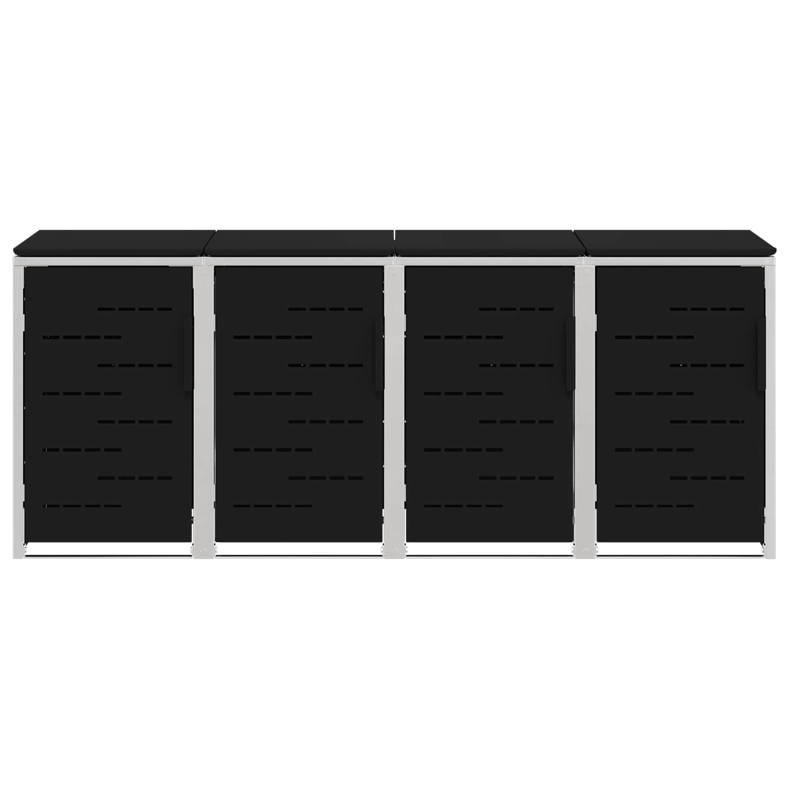 Skraldespand opbevaring Sort 276 x 77,5 x 112,5 cm