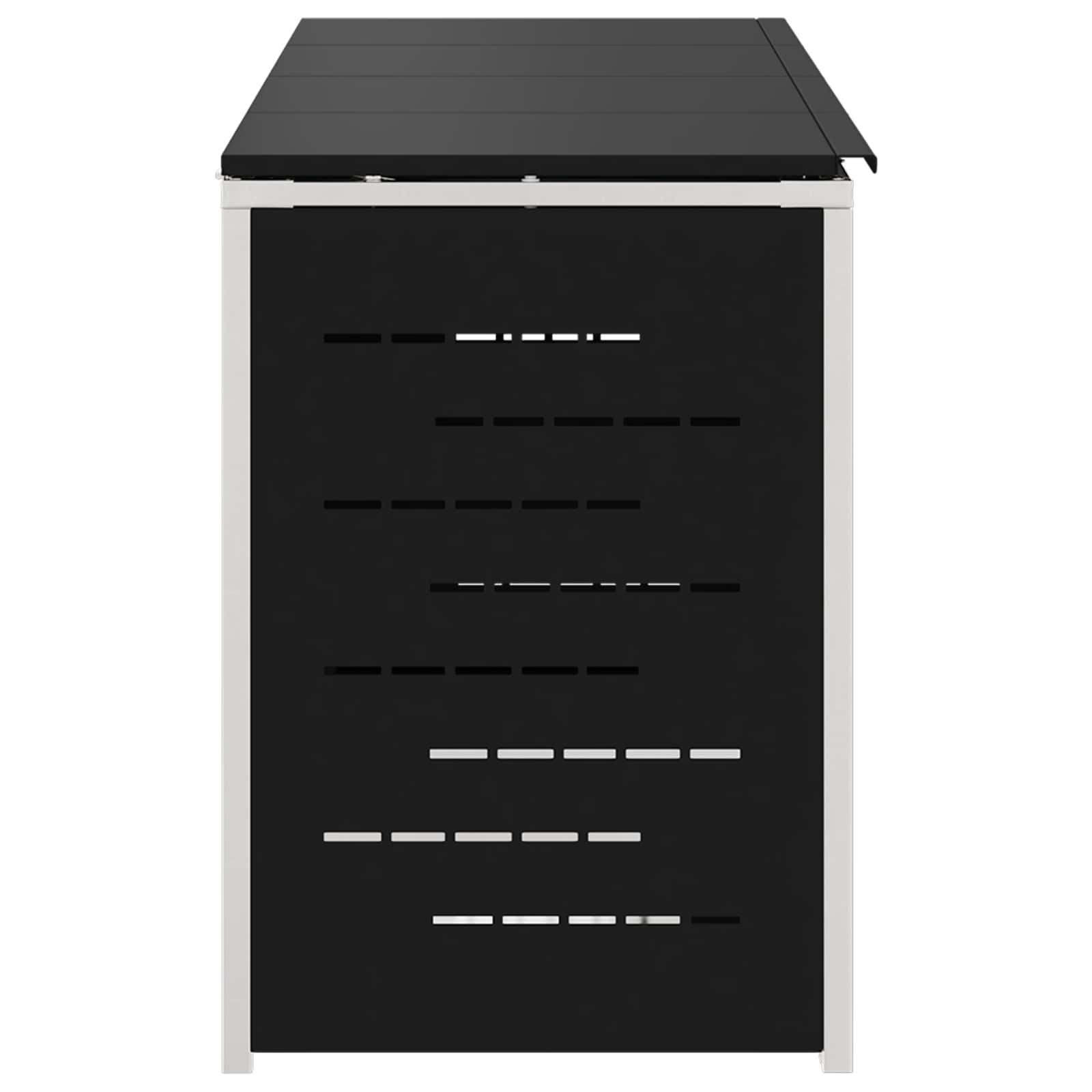 Skraldespand opbevaring Sort 276 x 77,5 x 112,5 cm