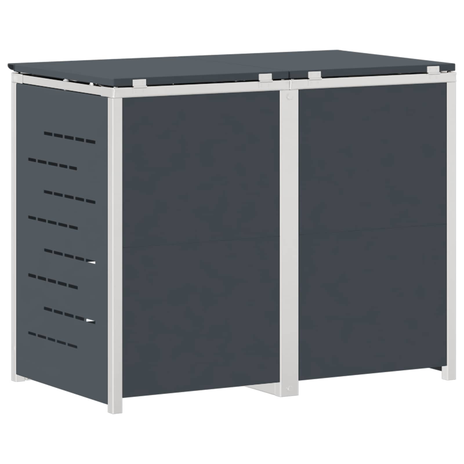 Skraldespand opbevaring Antracit 138 x 77,5 x 112,5 cm