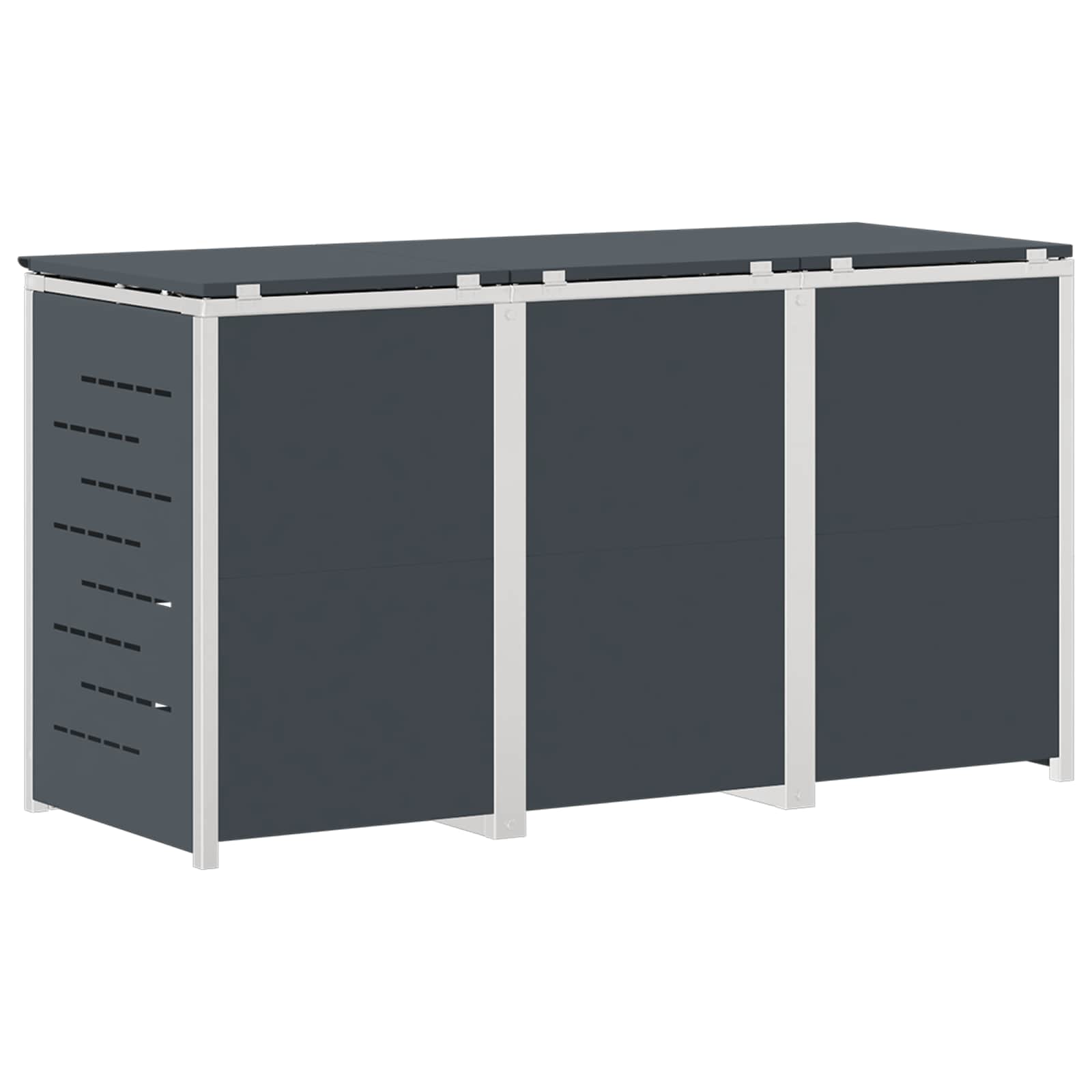 Skraldespand opbevaring Antracit 207 x 77,5 x 112,5 cm