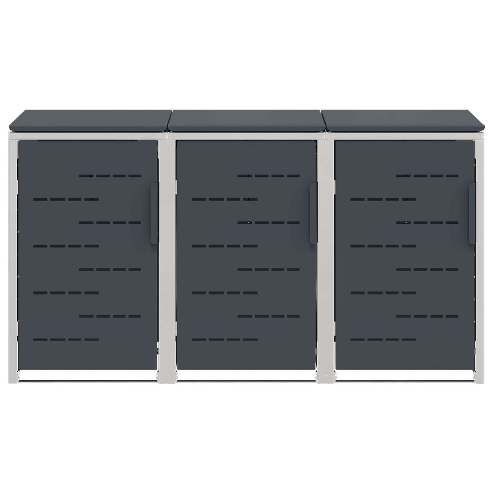 Skraldespand opbevaring Antracit 207 x 77,5 x 112,5 cm