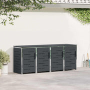 Skraldespand opbevaring Antracit 276 x 77,5 x 112,5 cm