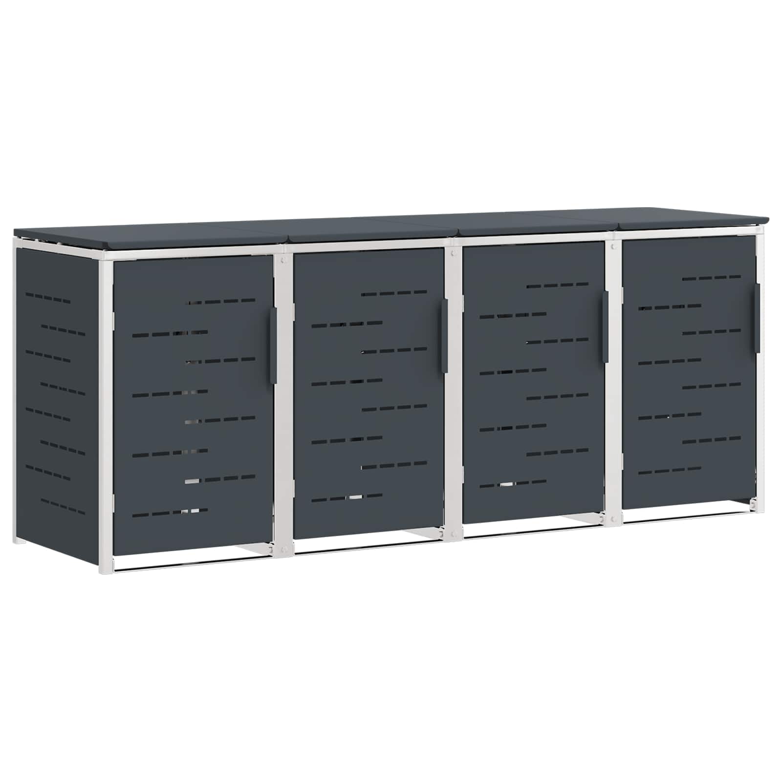 Skraldespand opbevaring Antracit 276 x 77,5 x 112,5 cm