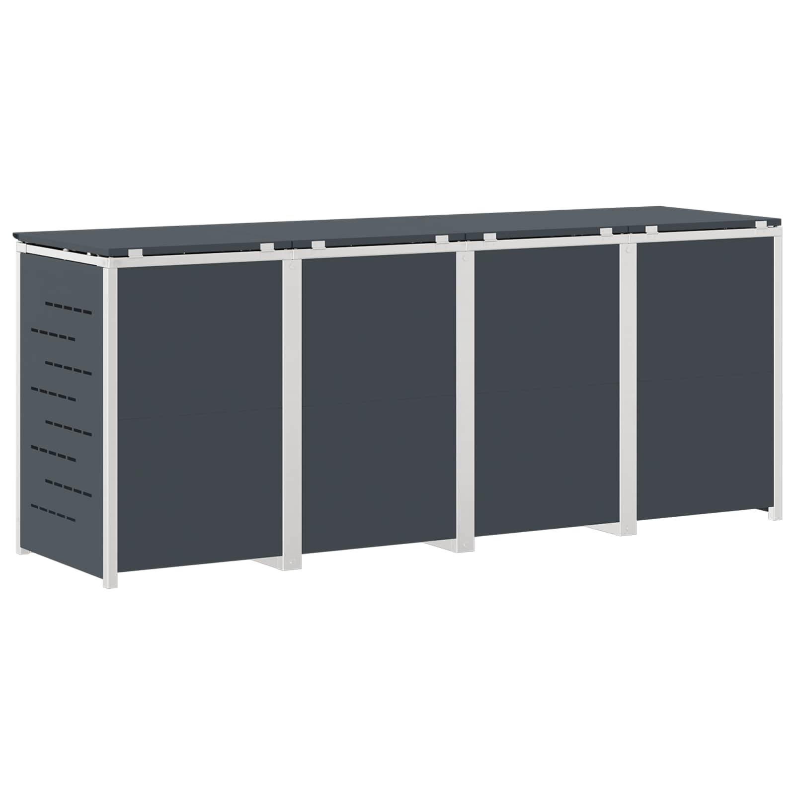Skraldespand opbevaring Antracit 276 x 77,5 x 112,5 cm