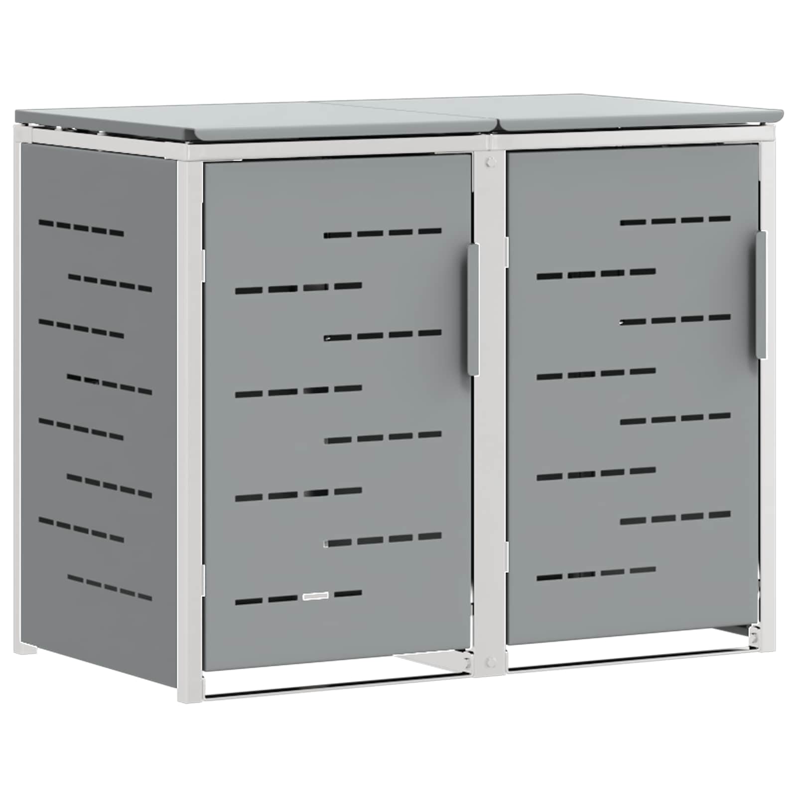 Skraldespand opbevaring Grå 138 x 77,5 x 112,5 cm Rustfrit stål