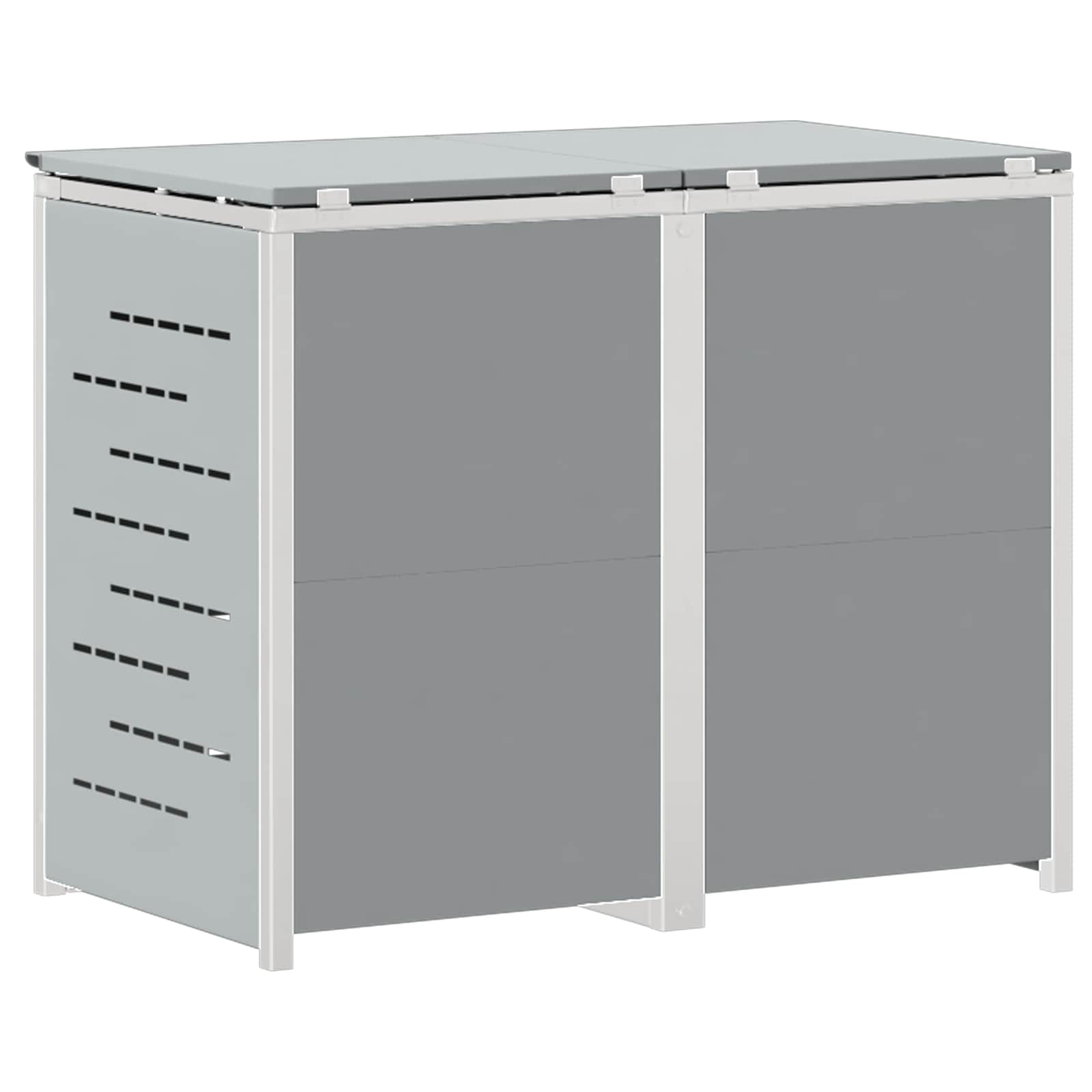 Skraldespand opbevaring Grå 138 x 77,5 x 112,5 cm Rustfrit stål
