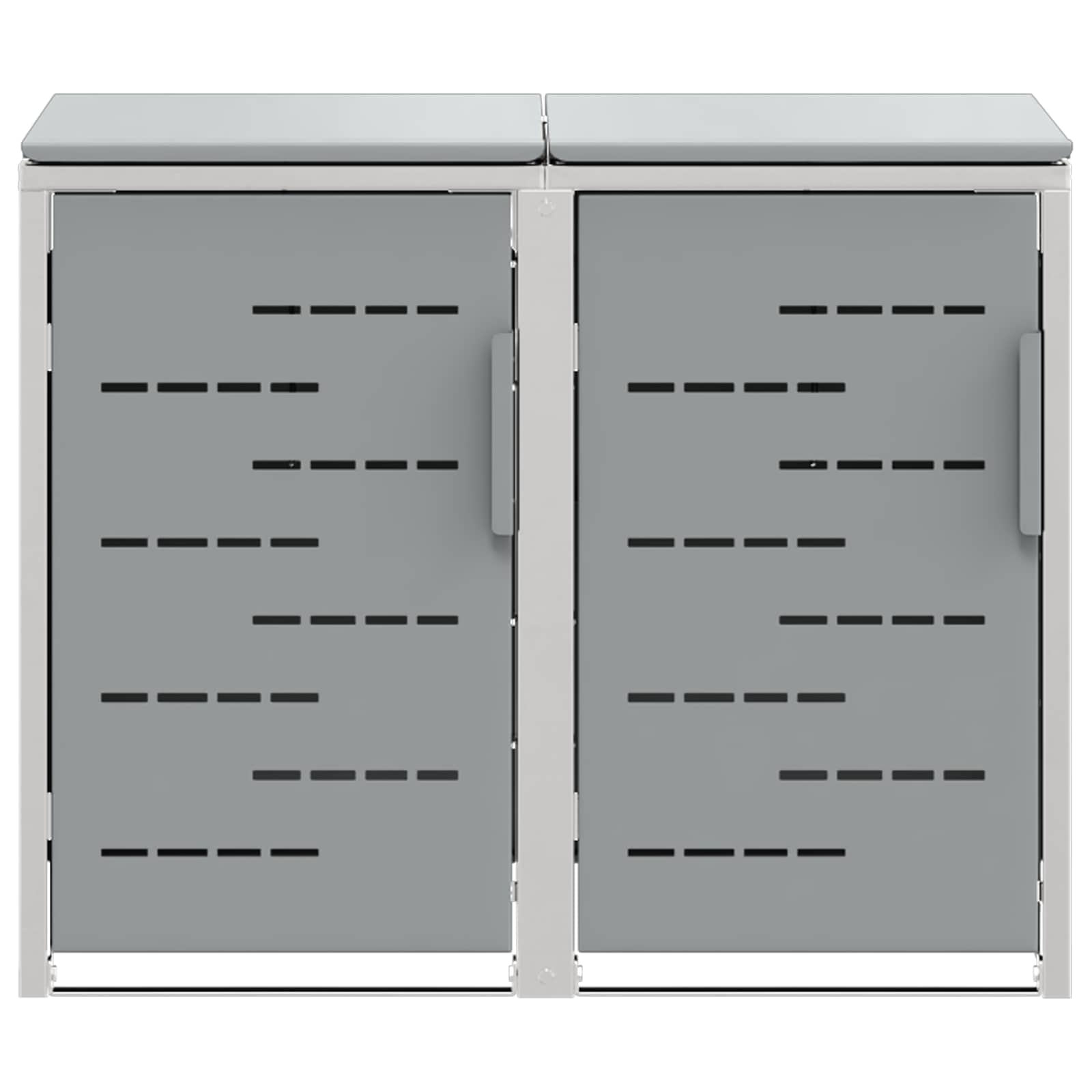 Skraldespand opbevaring Grå 138 x 77,5 x 112,5 cm Rustfrit stål